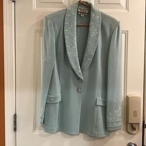 Vintage St. John by Marie Gray Evening Blazer | Beaded Knit | Size 14